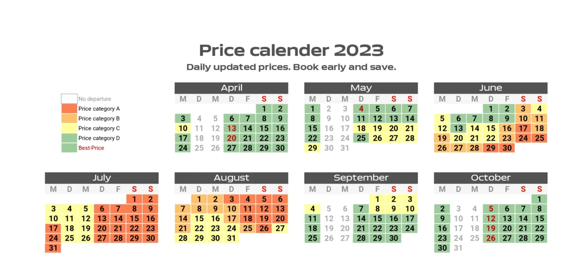Cenový kalendář 2023